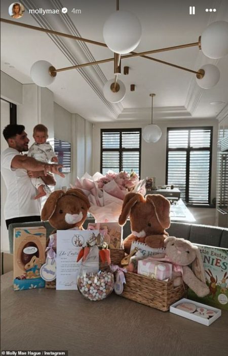 Celebrities Molly-Mae Hague and Tommy Fury spoil daughter Bambi with gifts as Nicola Peltz gets into the Easter spirit in bunny ears