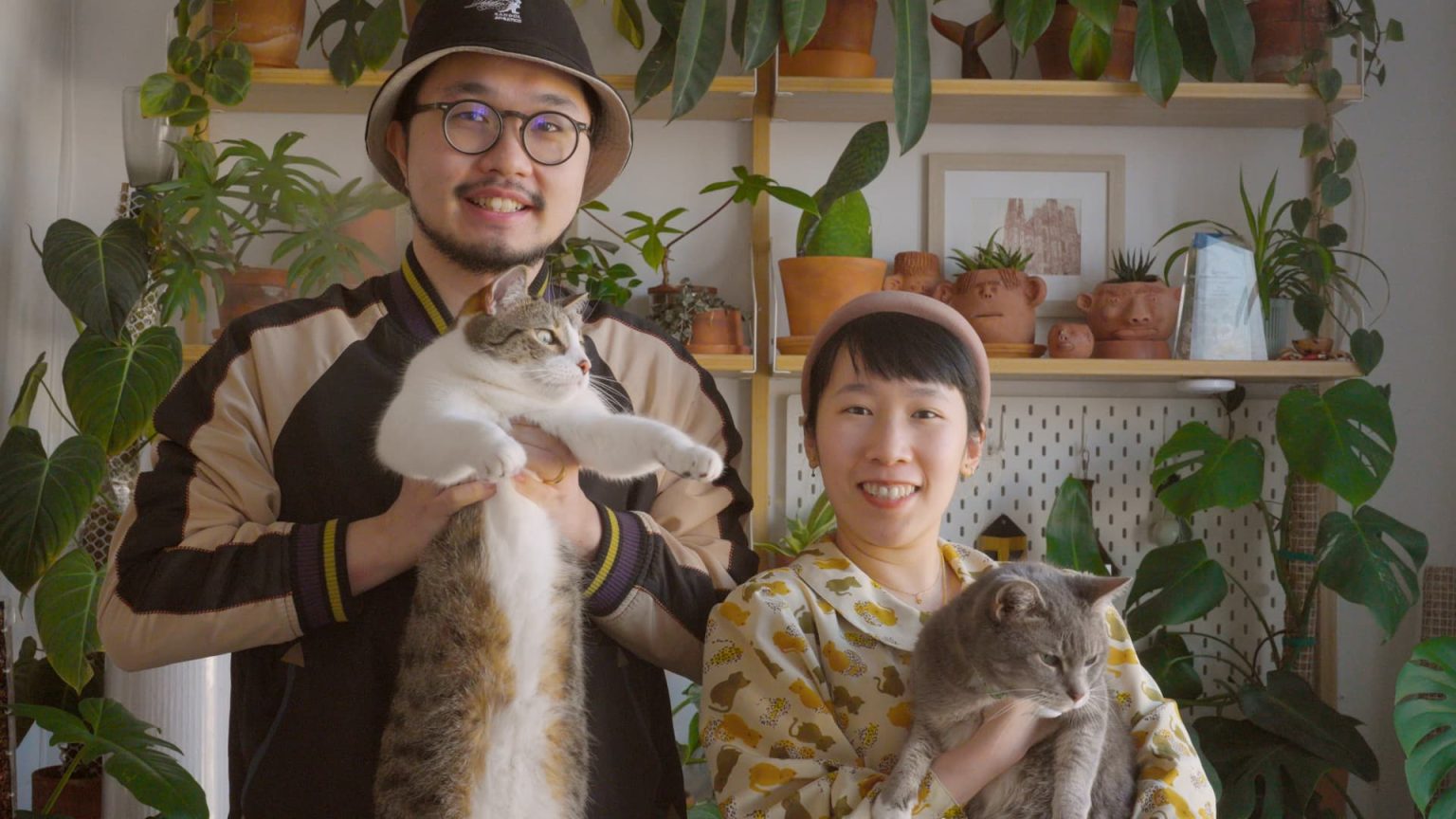 Inside the Brooklyn apartment of a couple who pays $1,600 a month for a 1 bedroom apartment and has 150 houseplants