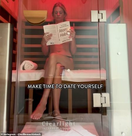 Millie Mackintosh heats things up with a steamy topless infrared sauna photo, revealing her mood-boosting secrets