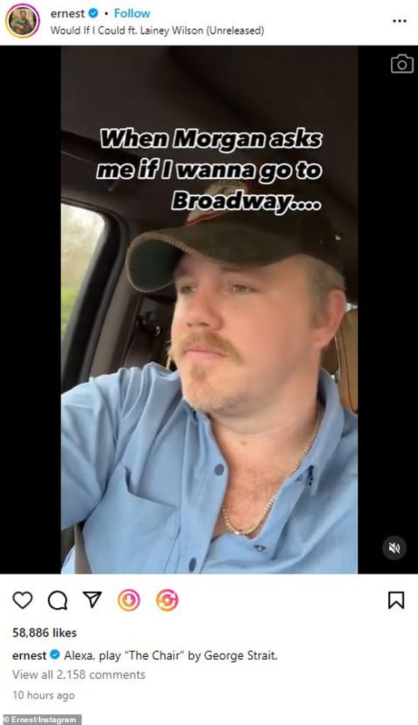 Ernest, friend of country singer Morgan Wallen, jokes about hitmaker’s arrest for throwing chair from six-floor Nashville bar just three feet from police.