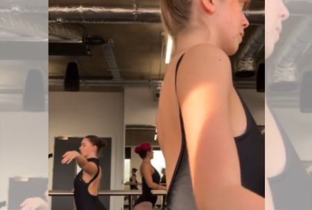 rewrite this title Student Films Her Dance Class, Captures Something Unexpected Instead