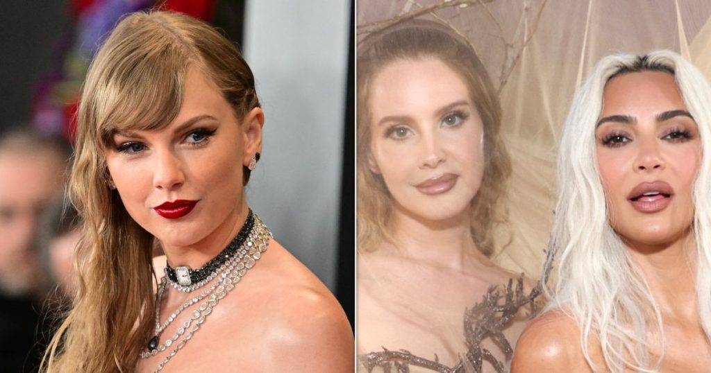 Swifties Criticize Lana Del Rey for Posing with Taylor Swift’s Rival Kim Kardashian at Met Gala