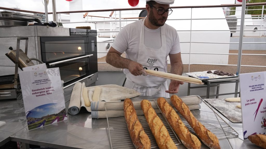 Athletes at the Paris Olympics will enjoy a spread of freshly baked bread, a variety of cheeses, and an abundance of vegetables.