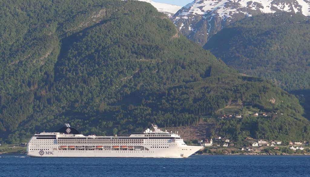 Officials report cruise passenger falling overboard during fjord sailing