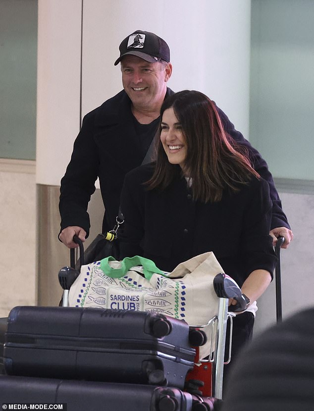rewrite this title Back to reality! Today Show hosts Karl Stefanovic and Sarah Abo jet into Sydney Airport after spending two weeks in Paris for Olympics coverage