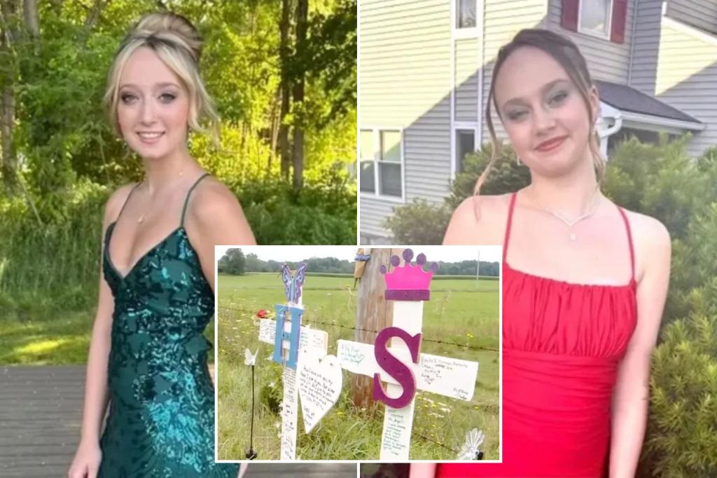 rewrite this title NY father learns his teen daughters died in crash after tracking their phones on their way home from amusement park