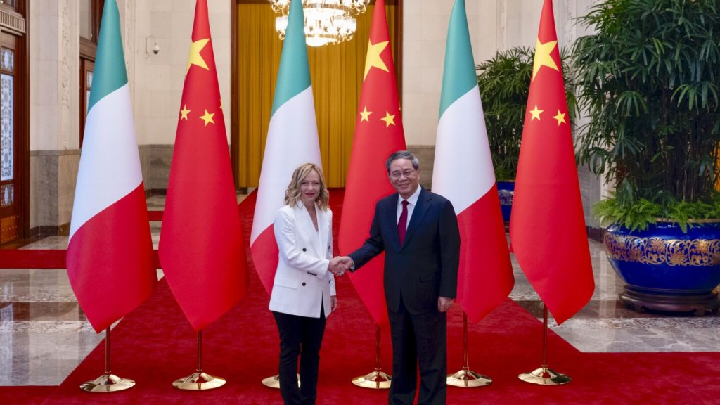 Italy and China agree to a 3-year action plan as Italian leader Meloni seeks to improve relations