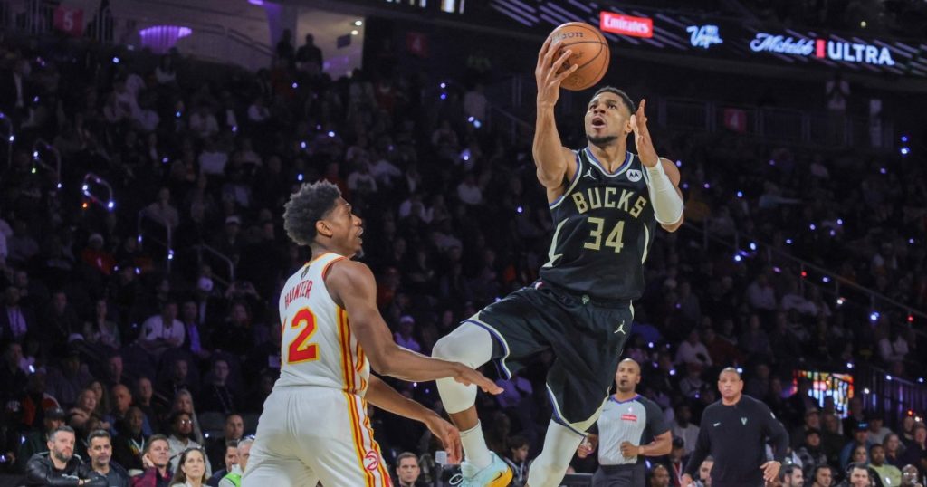 rewrite this title Milwaukee Bucks advance to NBA Cup final with 110-102 win over Atlanta Hawks