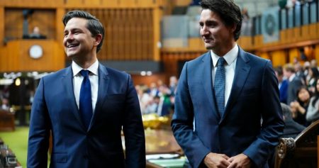 rewrite this title Poilievre seen as best leader to deal with Trump: Ipsos poll