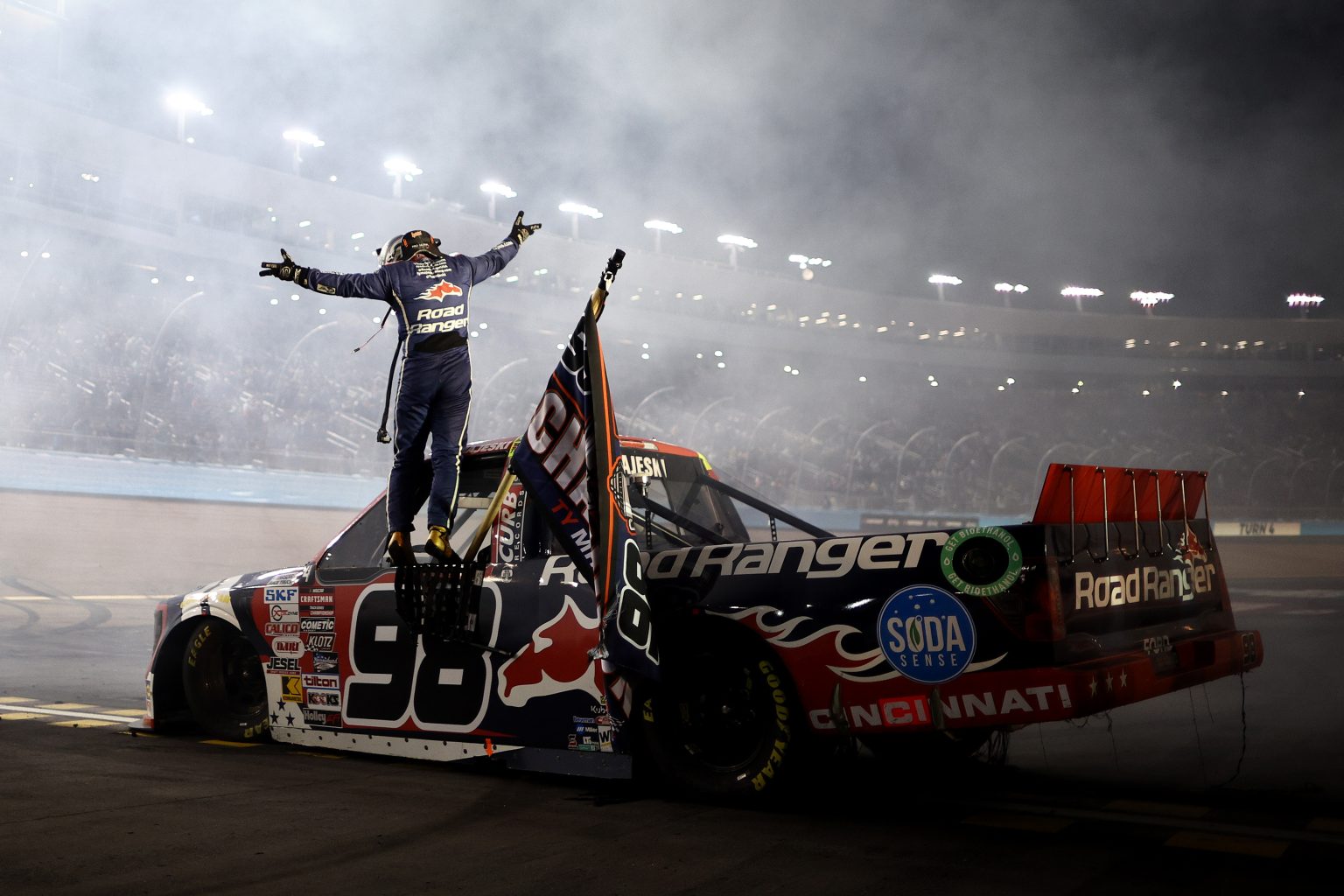 rewrite this title Disaster Strikes Ty Majeski: Defending Champion’s Car Damaged in Shock Accident