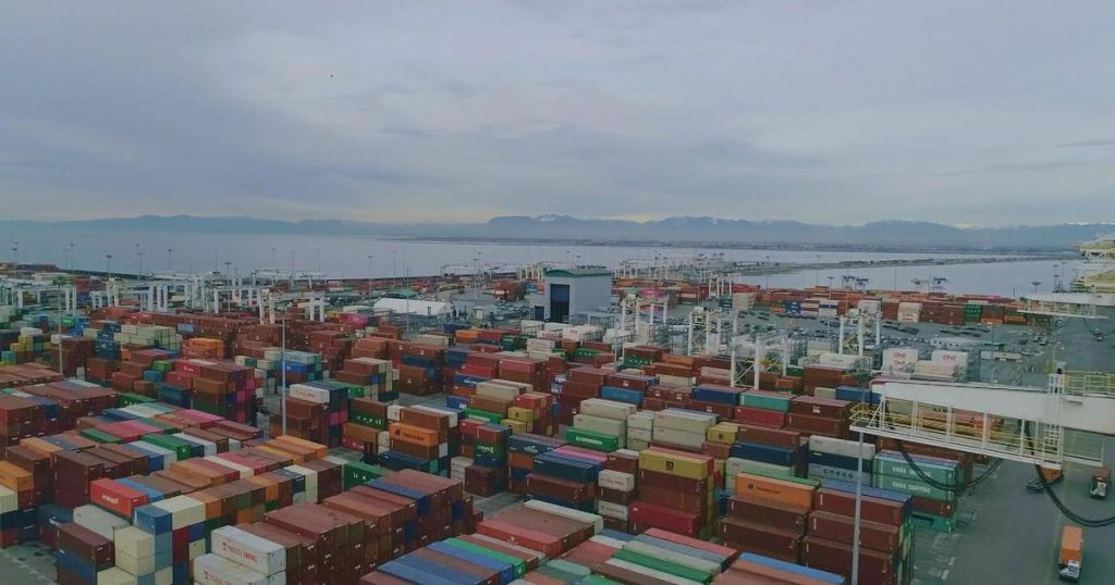 rewrite this title President Trump hits Canada, Mexico and China with tariffs and warns Europe