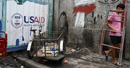 rewrite this title Foreign Strongmen Cheer as Musk Dismantles U.S. Aid Agency