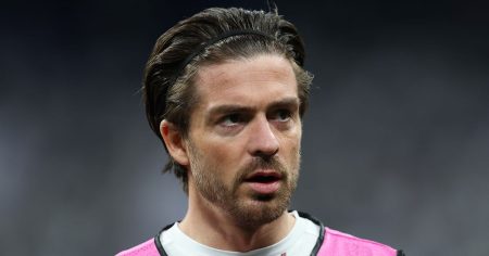 rewrite this title Jack Grealish’s defiant four-word response as he’s spotted leaving notorious club with mystery woman