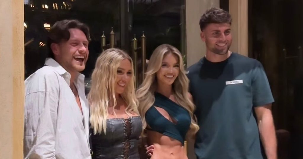 rewrite this title Love Island winners Gabby Allen and Casey O’Gorman enjoy romantic date with Tom and Molly