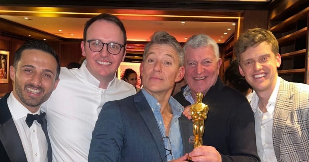 rewrite this title Ben Shephard and The Traitors star sample Oscars menu ahead of glitzy awards