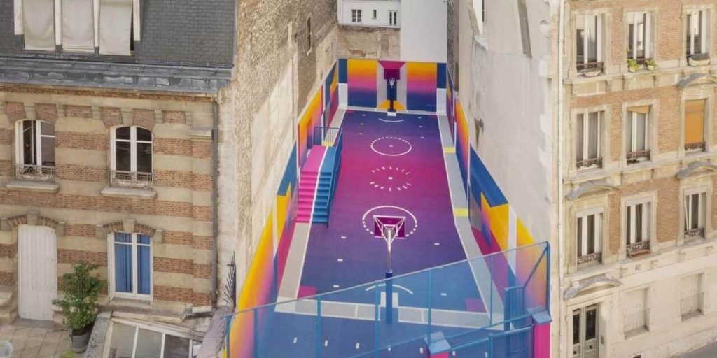 rewrite this title Basketball’s social media sensation: Pigalle Duperré is a work of art in Paris