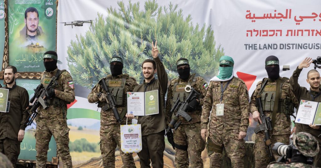 rewrite this title Hamas Frees 6 Hostages as Israel Delays Palestinian Prisoner Release