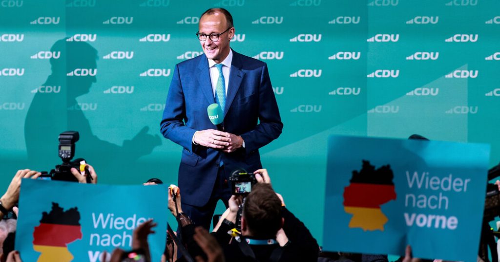 rewrite this title German Election 2025: Friedrich Merz Appears Poised to Be Next Chancellor