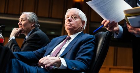 rewrite this title Senate begins ‘vote-a-rama’ to advance $340 billion budget for Trump’s agenda