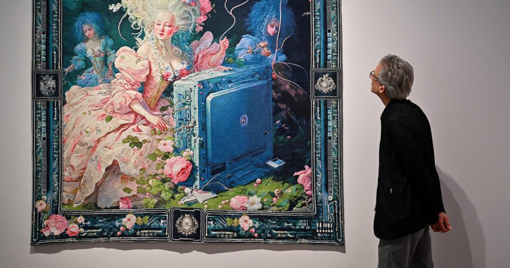 rewrite this title Christie’s AI art auction draws big-money bids — and thousands of protests signatures