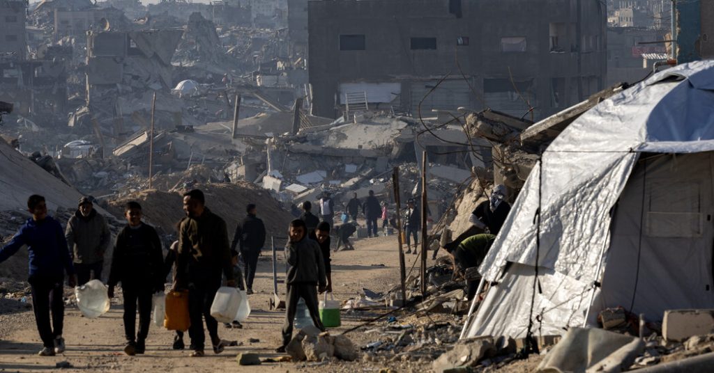 rewrite this title Anxiety in Gaza and Israel as Cease-Fire Nears End of First Phase