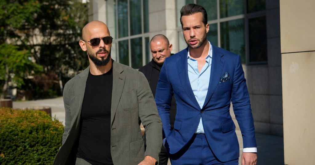 rewrite this title Andrew Tate and His Brother Are Said to Leave Romania for the U.S.