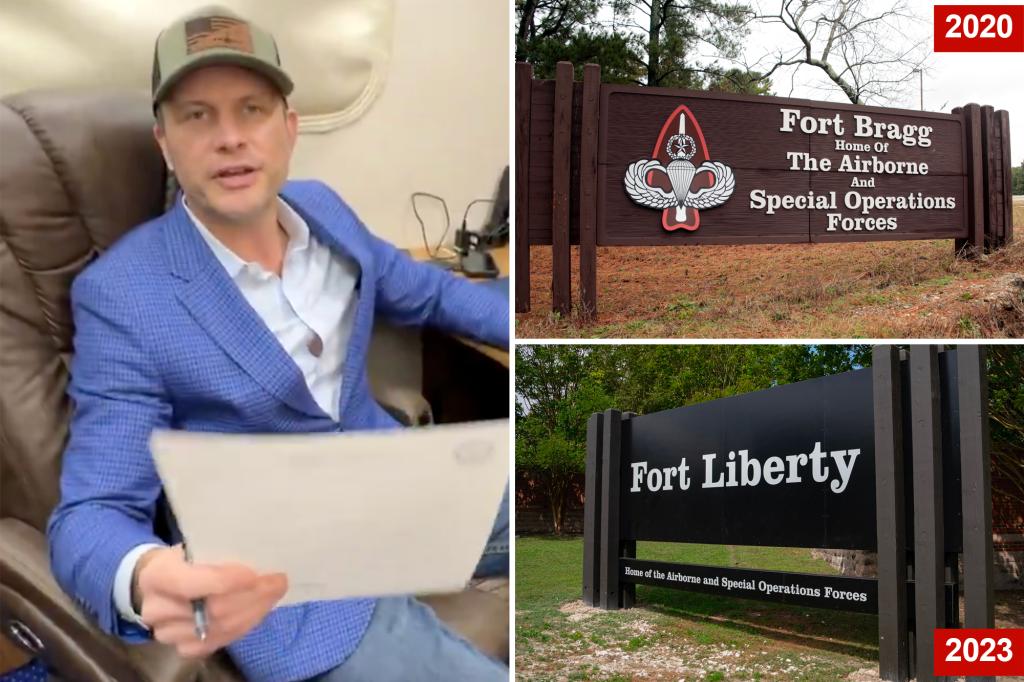 rewrite this title Defense Secretary Pete Hegseth renames Fort Liberty back to Fort Bragg