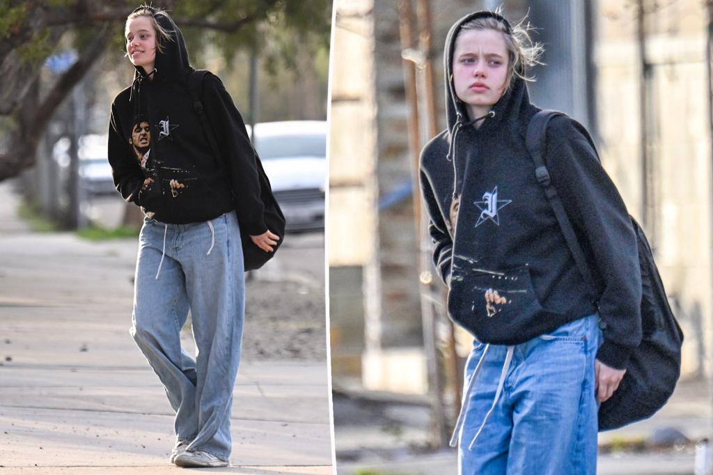 rewrite this title
Angelina Jolie and Brad Pitt’s daughter Shiloh spotted heading to LA dance class weeks after parents’ divorce
