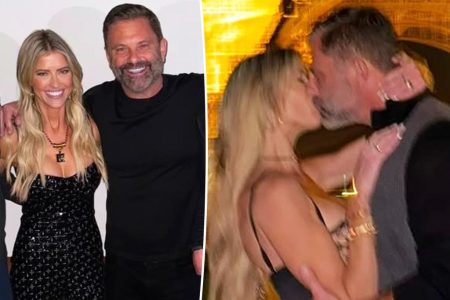 rewrite this title
Christina Hall passionately kisses new boyfriend Christopher Larocca at Eiffel Tower in Paris: ‘Life is good’