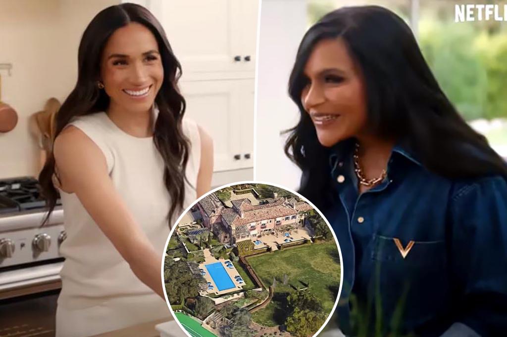 rewrite this title
Mindy Kaling insists pal Meghan Markle is ‘down-to-earth’ and has ‘no expectations of fanciness’ despite living in $14M mansion