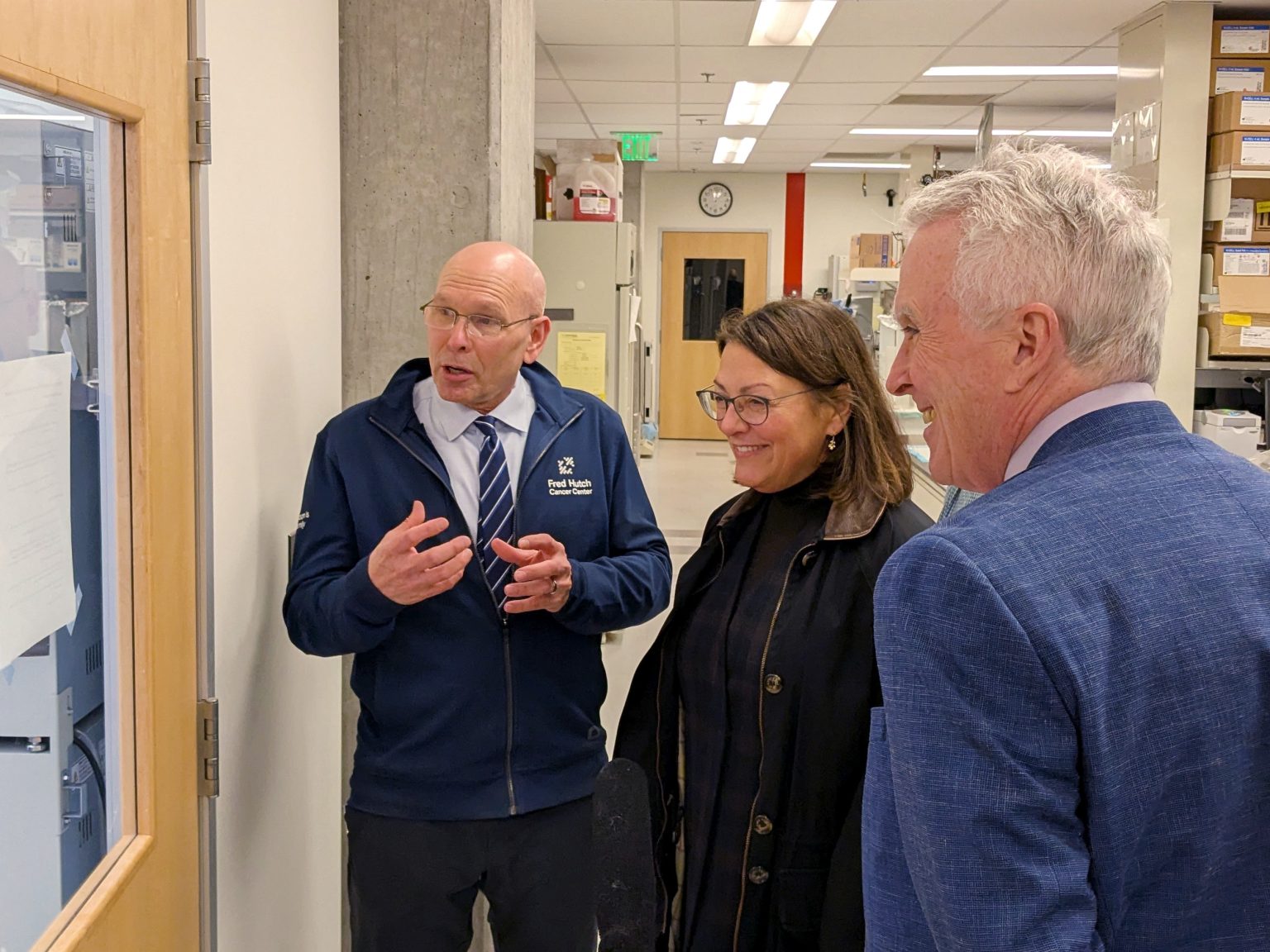 rewrite this title Fred Hutch leader warns of harm from Trump’s proposed funding cuts