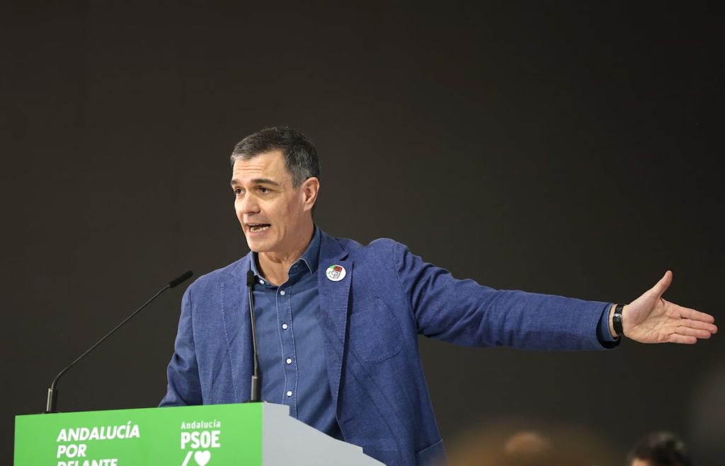 rewrite this title in english Sánchez compara la derecha alemana con la de Feijóo: “Allí es moderada y aquí está tutelada por la ultraderecha”