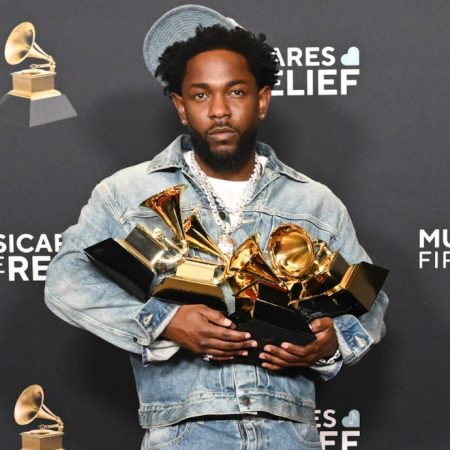 rewrite this title Kendrick Lamar Wins Big at Grammys One Week Before Super Bowl