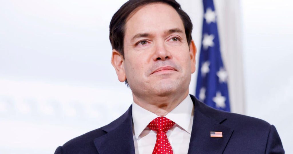 rewrite this title Rubio flight to Munich forced to return to U.S. due to mechanical issue