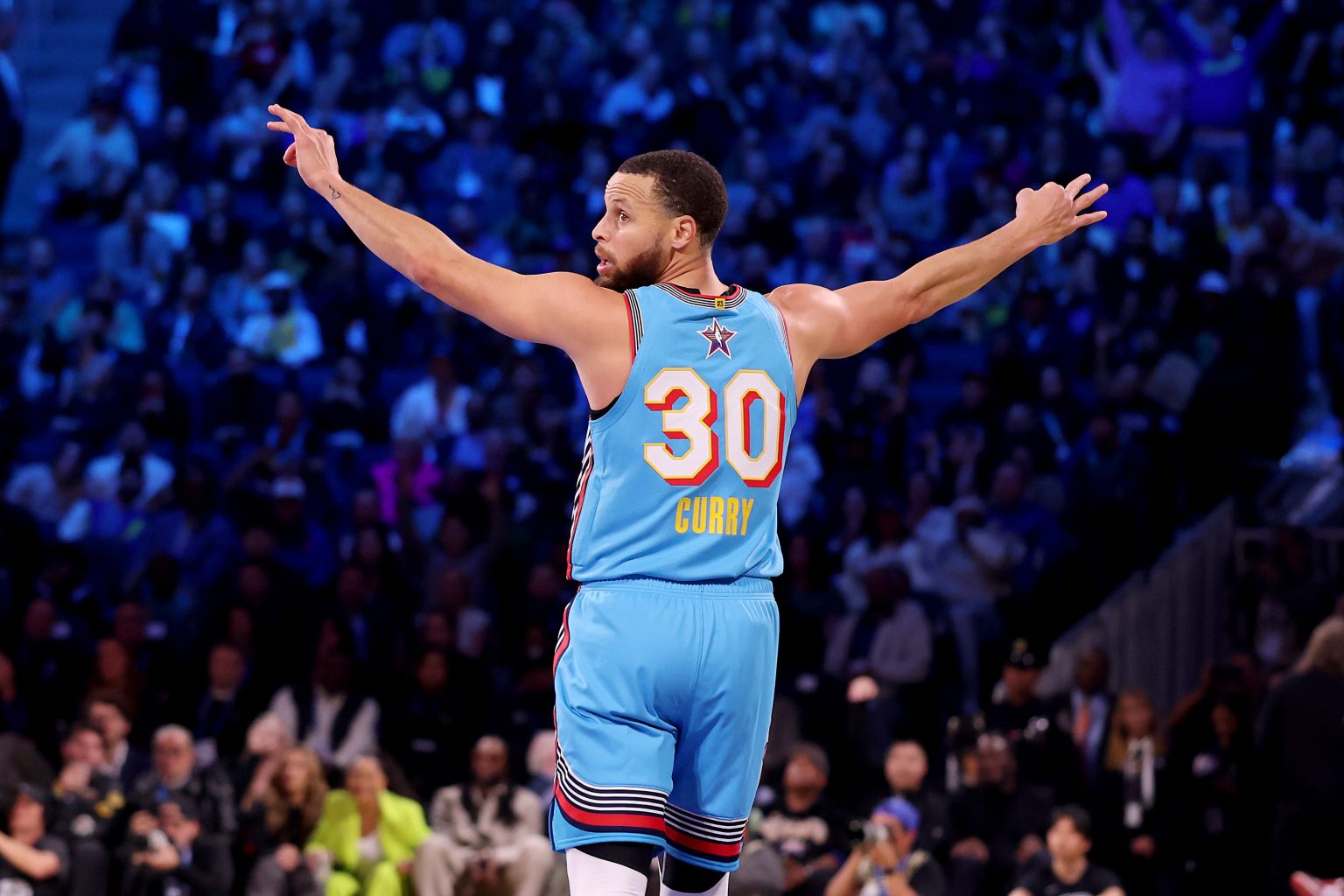 rewrite this title Warriors Star Steph Curry Wins NBA All-Star Game MVP