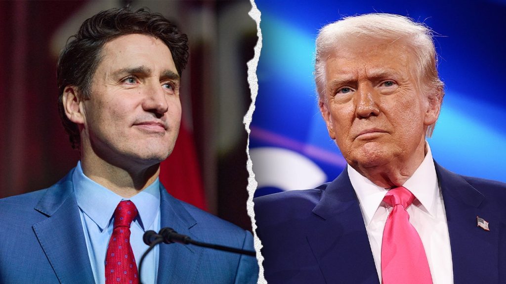 rewrite this title President Trump and Justin Trudeau hold call about Ukraine, border security after weeks of tension