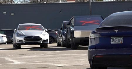 rewrite this title Tesla faces backlash over Elon Musk’s ties to Trump and far-right support