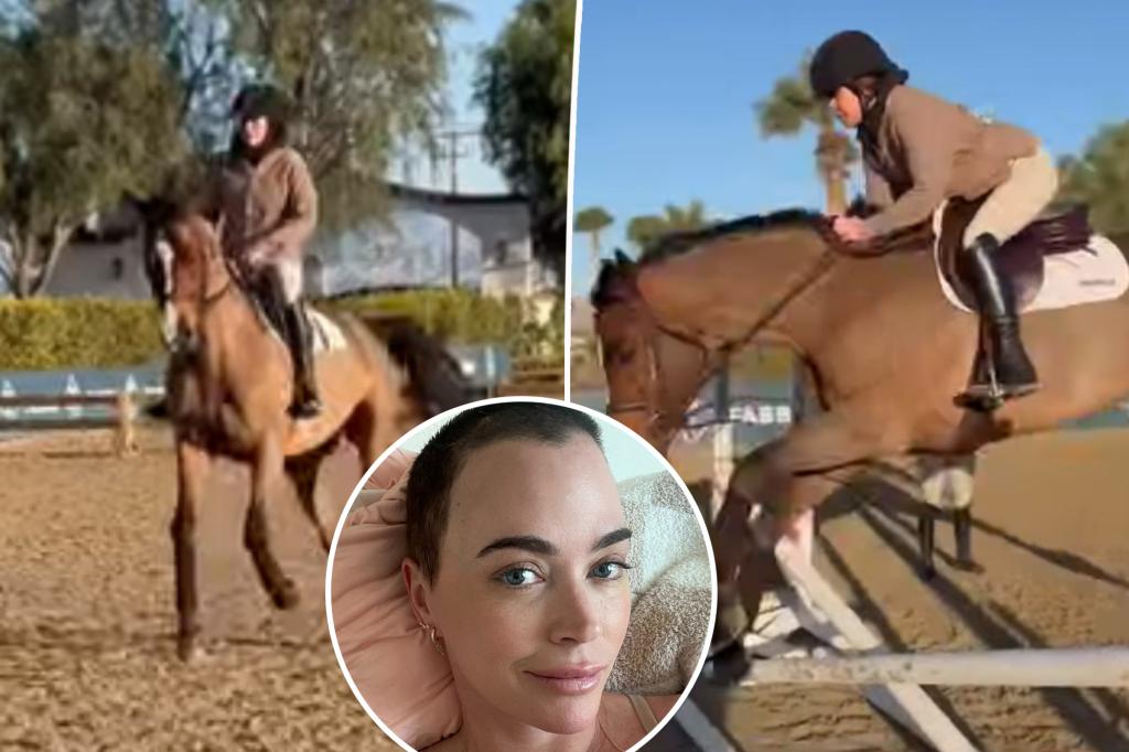 rewrite this title
Teddi Mellencamp defends horseback riding after doctors found five more tumors: ‘No place for negativity’
