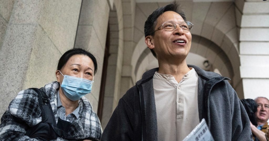 rewrite this title Top Hong Kong court overturns convictions of 3 former organizers of Tiananmen vigils