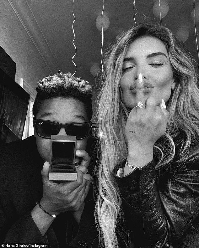 rewrite this title 80s rocker’s lookalike daughter announces engagement to Disney alum Kyle Massey