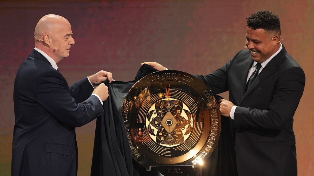 rewrite this title FIFA President Gianni Infantino touts upcoming Club World Cup as start of big year for soccer in US