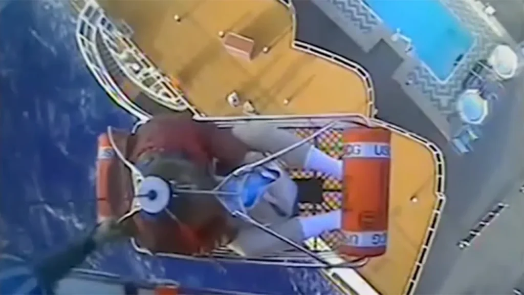 rewrite this title Coast Guard airlifts cruise ship passenger who had strokes 300 miles off Hawaii coast