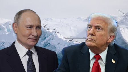 rewrite this title Putin says Trump plans for Greenland 'has nothing to do' with Russia
