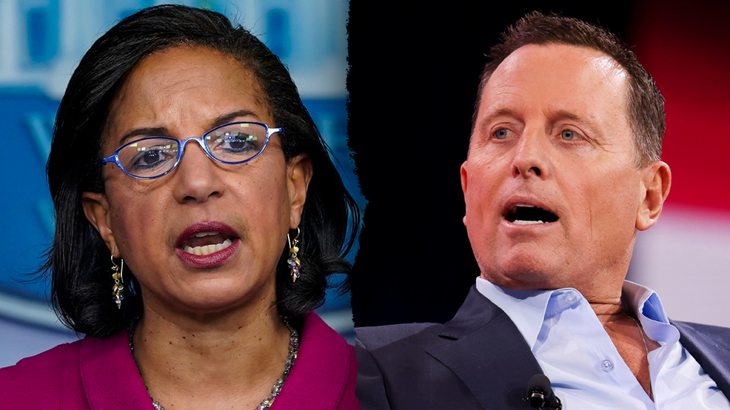 rewrite this title Grenell lights up Susan Rice for years of failed Dem foreign polices that led to war: ‘We see you’